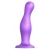 Фиолетовая насадка Strap-On-Me Dildo Plug Curvy size L - Strap-on-me - купить с доставкой в Златоусте