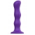 Фиолетовая насадка Strap-On-Me Dildo Geisha Balls size XL - Strap-on-me - купить с доставкой в Златоусте