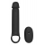 Черная насадка-удлинитель с вибрацией Vibrating Extender With Remote - Dream Toys - в Златоусте купить с доставкой