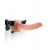 Телесный полый страпон с вибрацией Vibrating Hollow Strap-On with Balls - 24 см. - Pipedream - купить с доставкой в Златоусте
