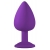 Большая фиолетовая анальная пробка Emotions Cutie Large с голубым кристаллом - 10 см. - Lola Games - купить с доставкой в Златоусте