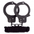 Чёрные наручники из листового металла в комплекте с веревкой BONDX METAL CUFFS LOVE ROPE SET - Dream Toys - купить с доставкой в Златоусте