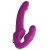 Ярко-розовый безремневой вибрострапон Evoke Vibrating Strapless Silicone Strap-on Dildo - XR Brands - купить с доставкой в Златоусте