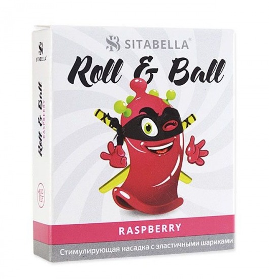 Стимулирующий презерватив-насадка Roll   Ball Raspberry - Sitabella - купить с доставкой в Златоусте