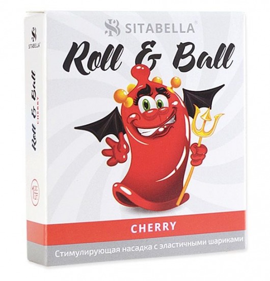 Стимулирующий презерватив-насадка Roll   Ball Cherry - Sitabella - купить с доставкой в Златоусте