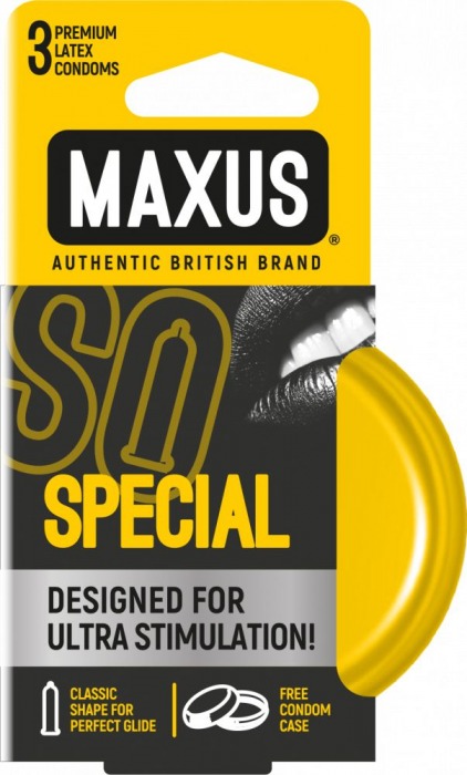 Презервативы с точками и рёбрами в железном кейсе MAXUS Special - 3 шт. - Maxus - купить с доставкой в Златоусте