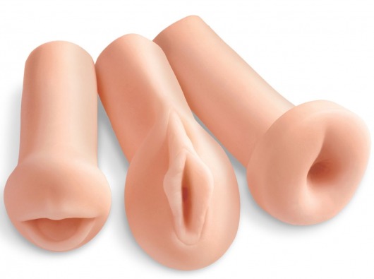 Комплект из 3 мастурбаторов All 3 Holes: вагина, анус, ротик - Pipedream - в Златоусте купить с доставкой
