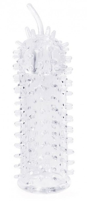 Закрытая рельефная насадка Crystal sleeve с усиками - 12 см. - Erowoman-Eroman - в Златоусте купить с доставкой