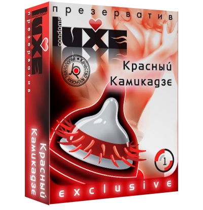 Презерватив LUXE  Exclusive   Красный Камикадзе  - 1 шт. - Luxe - купить с доставкой в Златоусте
