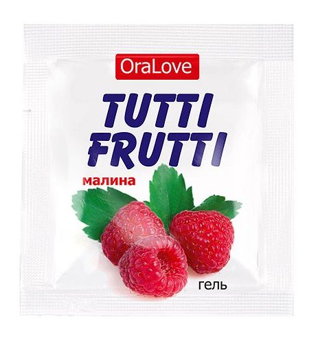 Пробник гель-смазки Tutti-frutti с малиновым вкусом - 4 гр. - Биоритм - купить с доставкой в Златоусте