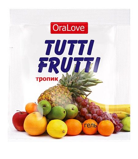 Пробник гель-смазки Tutti-frutti со вкусом тропических фруктов - 4 гр. - Биоритм - купить с доставкой в Златоусте
