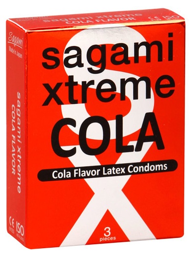 Ароматизированные презервативы Sagami Xtreme COLA - 3 шт. - Sagami - купить с доставкой в Златоусте