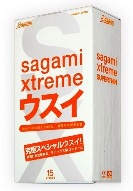 Ультратонкие презервативы Sagami Xtreme SUPERTHIN - 15 шт. - Sagami - купить с доставкой в Златоусте