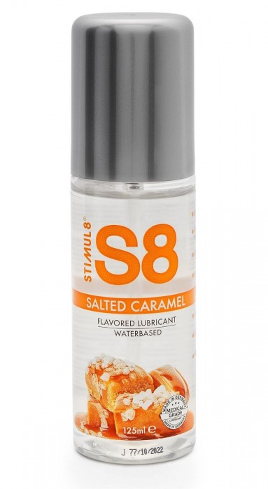 Смазка на водной основе S8 Flavored Lube со вкусом соленой карамели - 125 мл. - Stimul8 - купить с доставкой в Златоусте