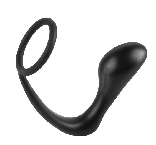 Эрекционное кольцо с анальной пробкой Ass-Gasm Cockring Plug - Pipedream - в Златоусте купить с доставкой