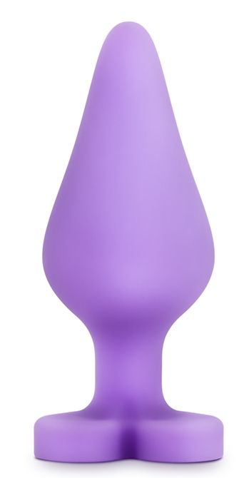 Фиолетовая анальная пробка Naughty Candy Heart Do Me Now - 8,9 см. - Blush Novelties - купить с доставкой в Златоусте