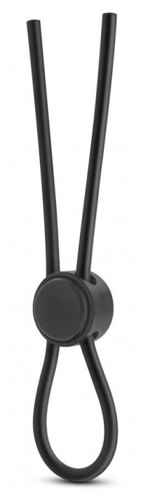 Черное силиконовое лассо на пенис SILICONE LOOP COCK RING - Blush Novelties - в Златоусте купить с доставкой