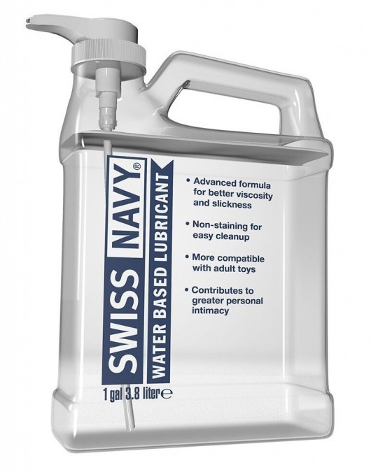 Канистра лубриканта Swiss Navy Water Based Lube на водной основе - 3,8 л. - Swiss navy - купить с доставкой в Златоусте