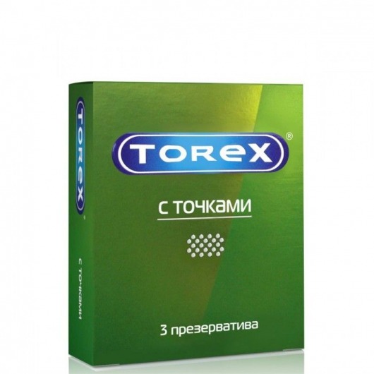 Текстурированные презервативы Torex  С точками  - 3 шт. - Torex - купить с доставкой в Златоусте