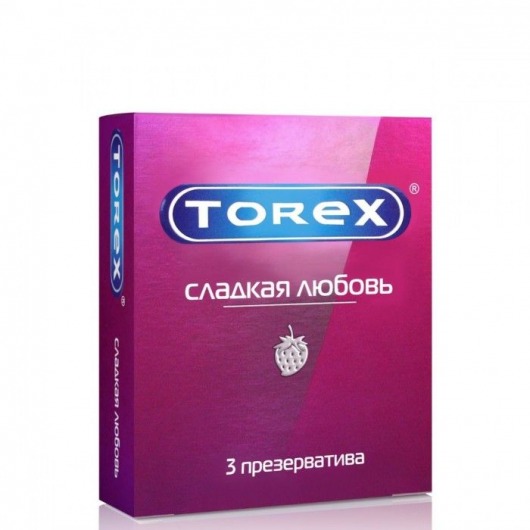 Презервативы Torex  Сладкая любовь  с ароматом клубники - 3 шт. - Torex - купить с доставкой в Златоусте