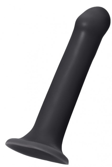 Черный фаллос на присоске Silicone Bendable Dildo XL - 20 см. - Strap-on-me - купить с доставкой в Златоусте