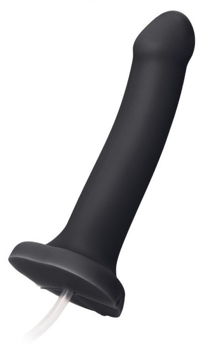 Черный фаллос с имитацией эякуляции Silicon Cum Dildo L - 19,6 см. - Strap-on-me - купить с доставкой в Златоусте