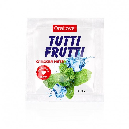 Пробник гель-смазки Tutti-frutti со вкусом мяты - 4 гр. - Биоритм - купить с доставкой в Златоусте