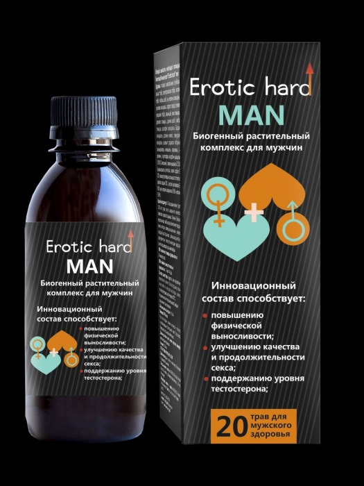 Мужской биогенный концентрат для усиления эрекции Erotic hard Man - 250 мл. - Erotic Hard - купить с доставкой в Златоусте