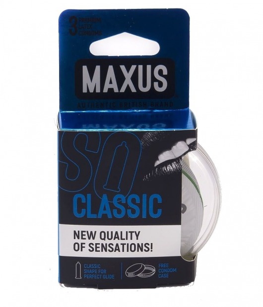 Классические презервативы в пластиковом кейсе MAXUS Classic - 3 шт. - Maxus - купить с доставкой в Златоусте