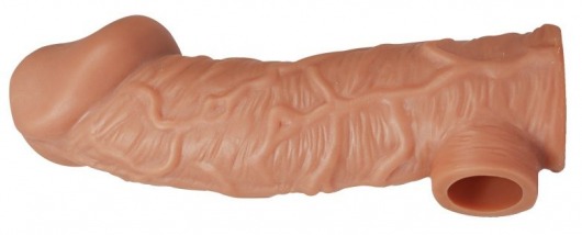 Телесная насадка на фаллос с фиксацией мошонки EXTREME SLEEVE - 15,6 см. - KOKOS - в Златоусте купить с доставкой