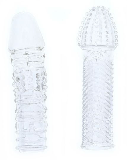 Комплект из 2 прозрачных насадок на пенис PENIS EXTENDER PACK - Dream Toys - в Златоусте купить с доставкой