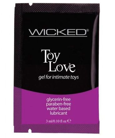 Лубрикант на водной основе для использования с игрушками WICKED Toy Love - 3 мл. - Wicked - купить с доставкой в Златоусте