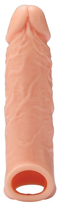 Телесная насадка EXTENDER WITH BALL STRAP 6.5 - 17 см. - Dream Toys - в Златоусте купить с доставкой