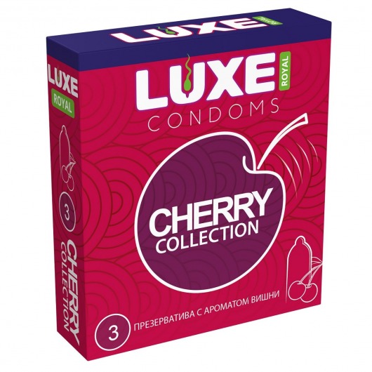 Презервативы с ароматом вишни LUXE Royal Cherry Collection - 3 шт. - Luxe - купить с доставкой в Златоусте