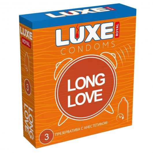 Презервативы с продлевающим эффектом LUXE Royal Long Love - 3 шт. - Luxe - купить с доставкой в Златоусте