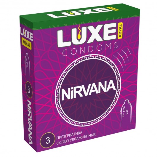 Презервативы с увеличенным количеством смазки LUXE Royal Nirvana - 3 шт. - Luxe - купить с доставкой в Златоусте