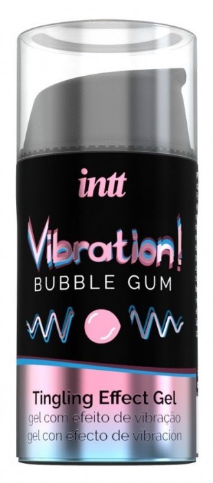Жидкий интимный гель с эффектом вибрации Vibration! Bubble Gum - 15 мл. - INTT - купить с доставкой в Златоусте