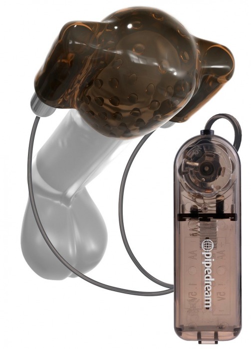 Дымчатый вибростимулятор головки пениса Dual Vibrating Head Teaser - Pipedream - в Златоусте купить с доставкой