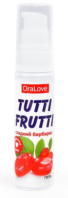 Гель-смазка Tutti-frutti со вкусом барбариса - 30 гр. - Биоритм - купить с доставкой в Златоусте