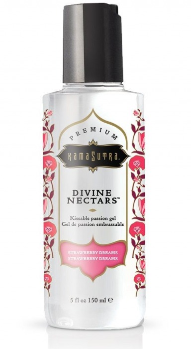 Гель-лубрикант на водной основе Divine Nectars Strawberry Dream с ароматом клубники - 150 мл. - Kama Sutra - купить с доставкой в Златоусте
