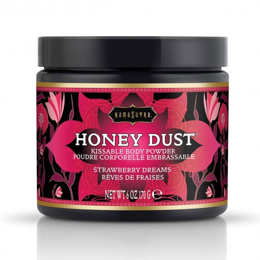 Пудра для тела Honey Dust Body Powder с ароматом клубники - 170 гр. - Kama Sutra - купить с доставкой в Златоусте