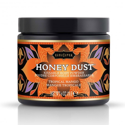 Пудра для тела Honey Dust Body Powder с ароматом манго - 170 гр. - Kama Sutra - купить с доставкой в Златоусте