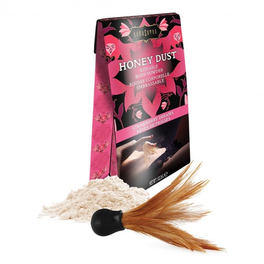 Пудра для тела Honey Dust Body Powder с ароматом клубники - 28 гр. - Kama Sutra - купить с доставкой в Златоусте
