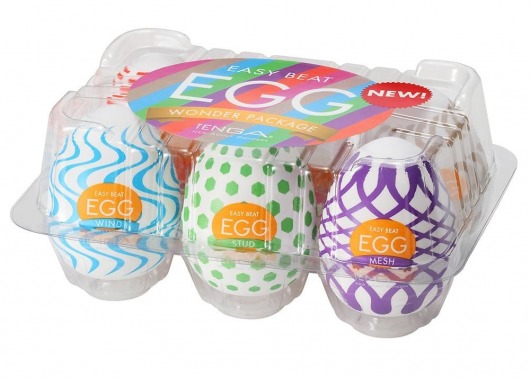 Набор из 6 мастурбаторов Tenga EGG IV с различным рельефом - Tenga - в Златоусте купить с доставкой