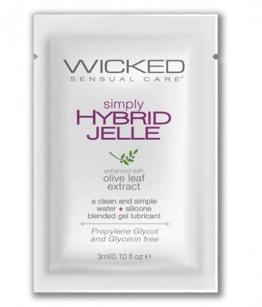 Гель-лубрикант на водно-силиконовой основе Simply Hybrid Jelle - 3 мл. - Wicked - купить с доставкой в Златоусте
