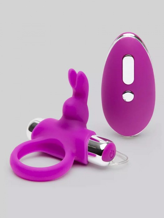 Лиловое виброкольцо с пультом ДУ Remote Control Cock Ring - Happy Rabbit - в Златоусте купить с доставкой