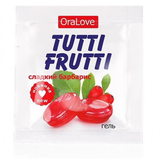 Гель-смазка Tutti-frutti со вкусом барбариса - 4 гр. - Биоритм - купить с доставкой в Златоусте