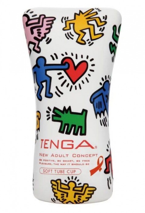 Мастурбатор-туба Keith Haring Soft Tube CUP - Tenga - в Златоусте купить с доставкой