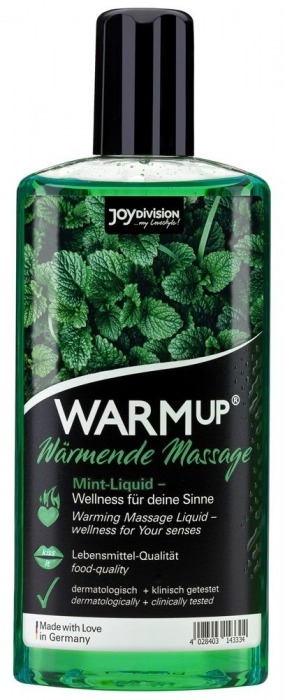 Массажное масло WARMup Mint с ароматом мяты - 150 мл. - Joy Division - купить с доставкой в Златоусте