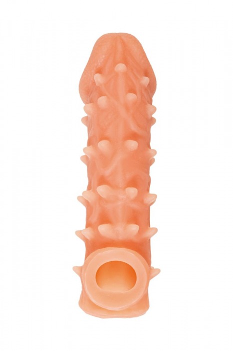 Телесная закрытая насадка с пупырышками Cock Sleeve Size M - 15,6 см. - KOKOS - в Златоусте купить с доставкой
